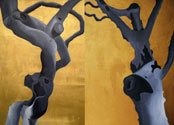 Mary Hrbacek - Gold Diptych